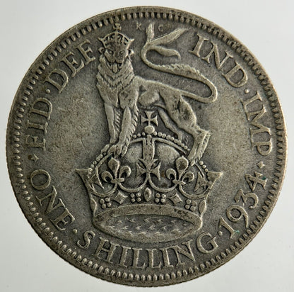 1934 George V Shilling Silver Coin | Collectable Grade