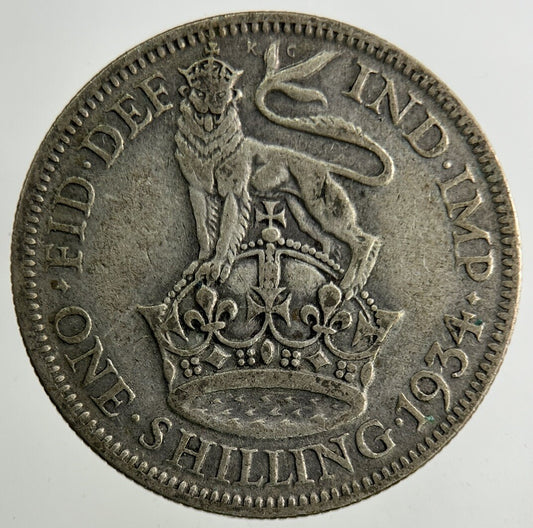 1934 George V Shilling Silver Coin | Collectable Grade