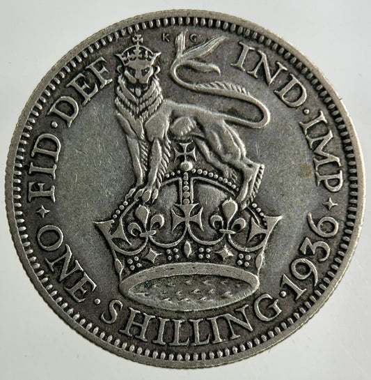 1936 George V Shilling Silver Coin | Fine Collectable Grade