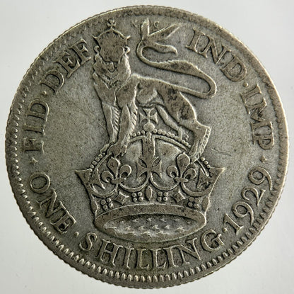 1929 George V Shilling Silver Coin | Fair Grade