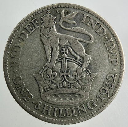 1932 George V Shilling Silver Coin | Fair Grade