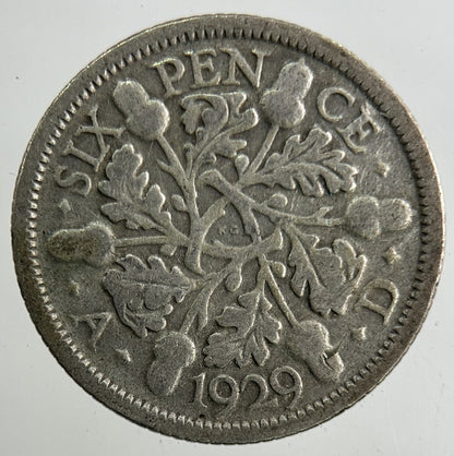 1929 George V Sixpence Silver Coin | Collectable Grade