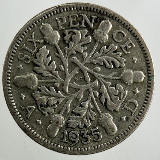 1935 George V Sixpence Silver Coin | Collectable Grade