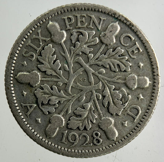 1928 George V Sixpence Silver Coin | Collectable Grade
