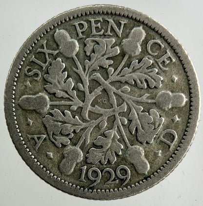 1929 George V Sixpence Silver Coin | Collectable Grade