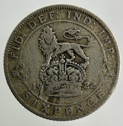 1922 George V Sixpence Silver Coin | Collectable Grade
