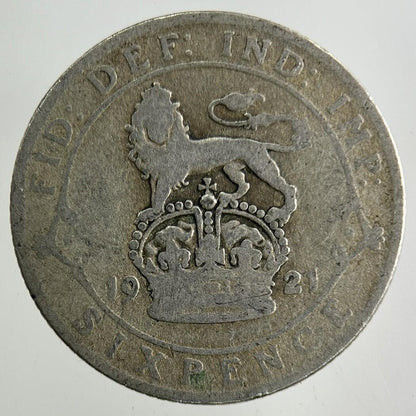 1921 George V Sixpence Silver Coin | Collectable Grade