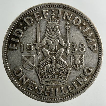 1938 George VI Shilling Silver Coin | Fine Collectable Grade