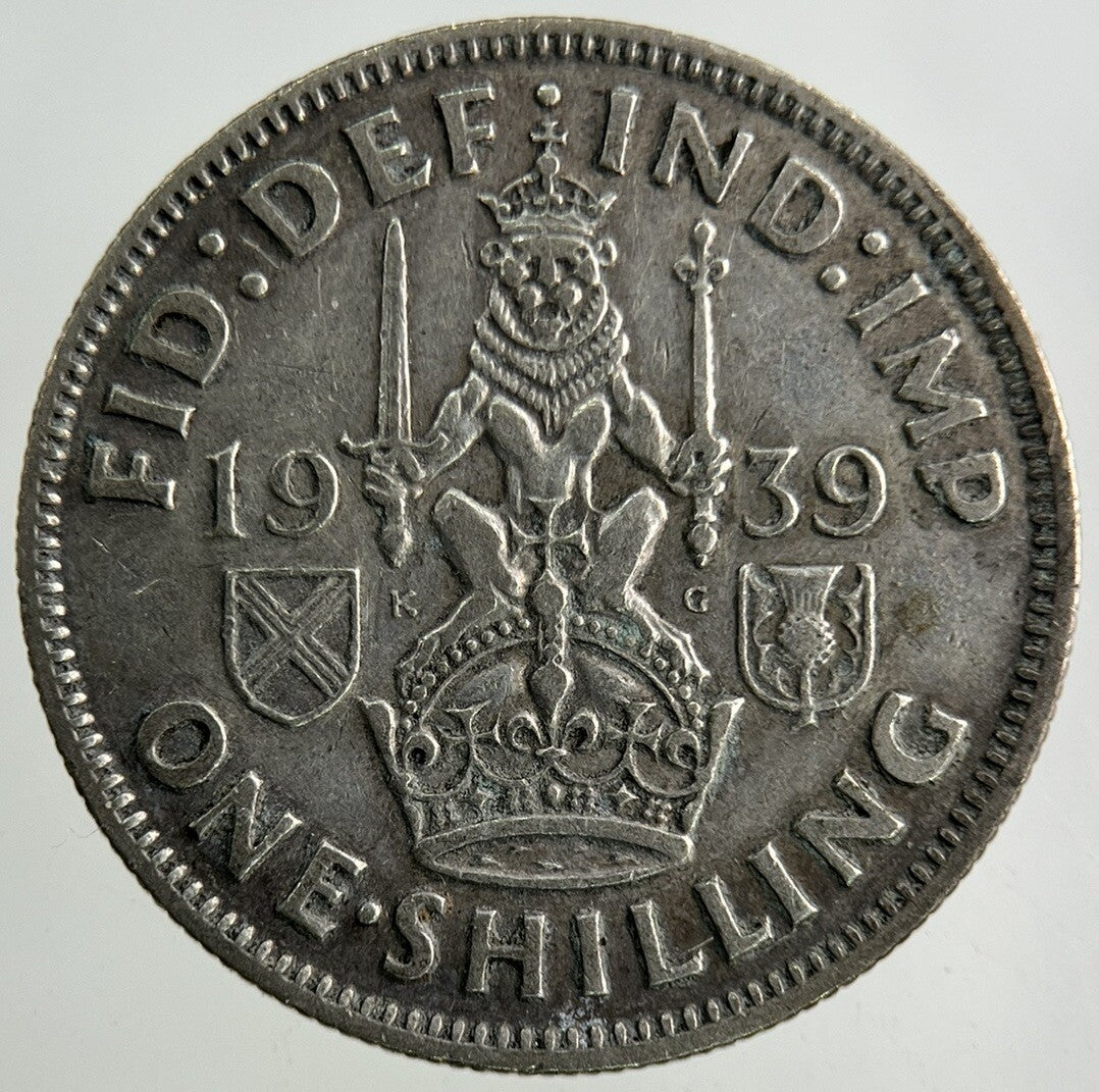 1939 George VI Shilling Silver Coin | Fine Collectable Grade