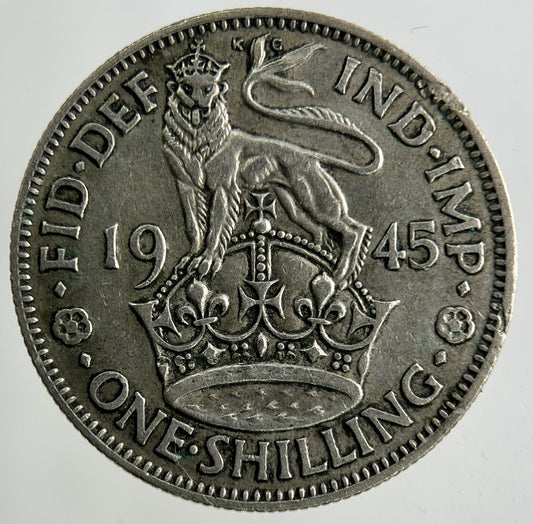 1945 George VI Shilling Silver Coin | Fine Collectable Grade