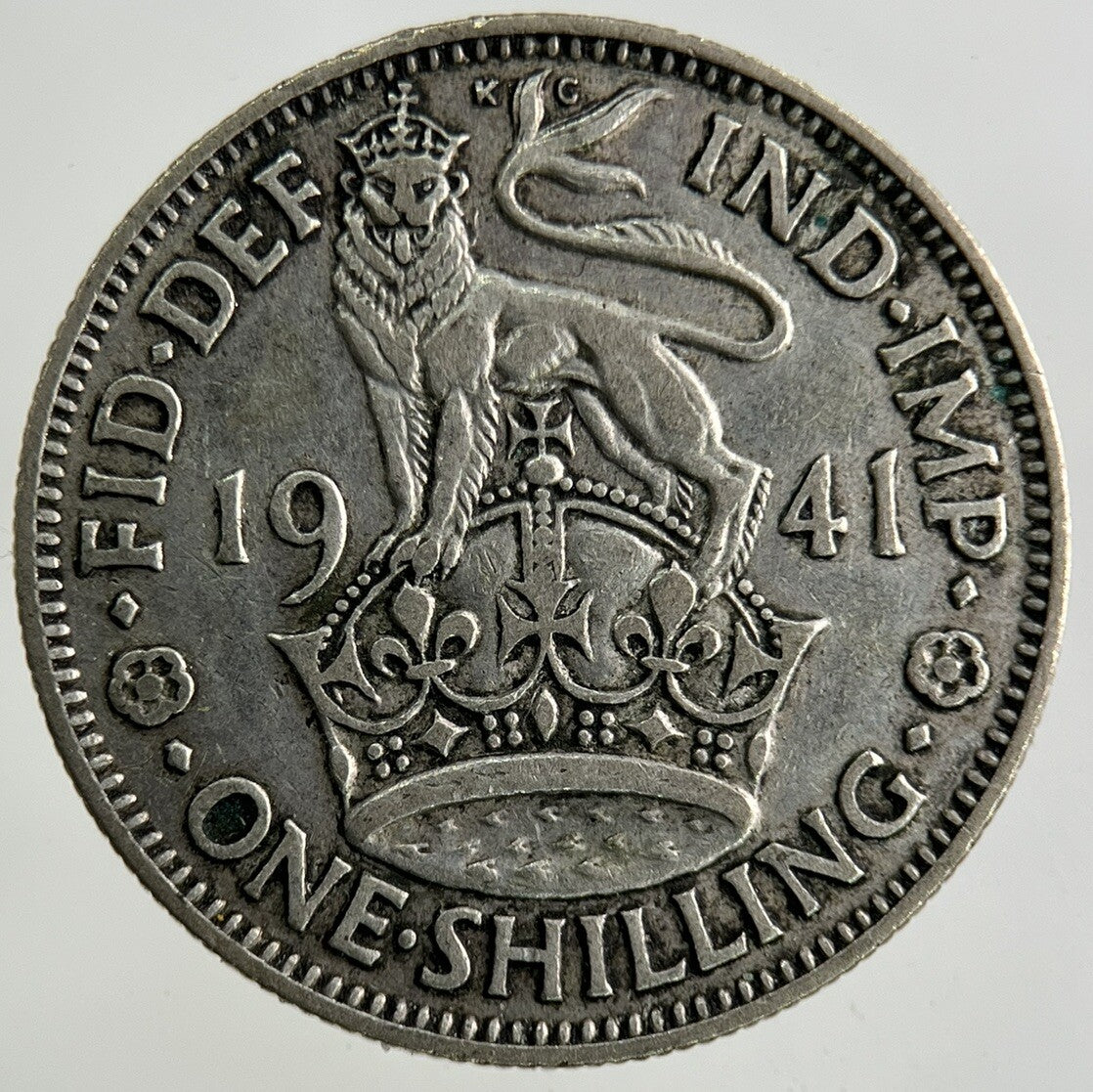 1941 George VI Shilling Silver Coin | Fine Collectable Grade