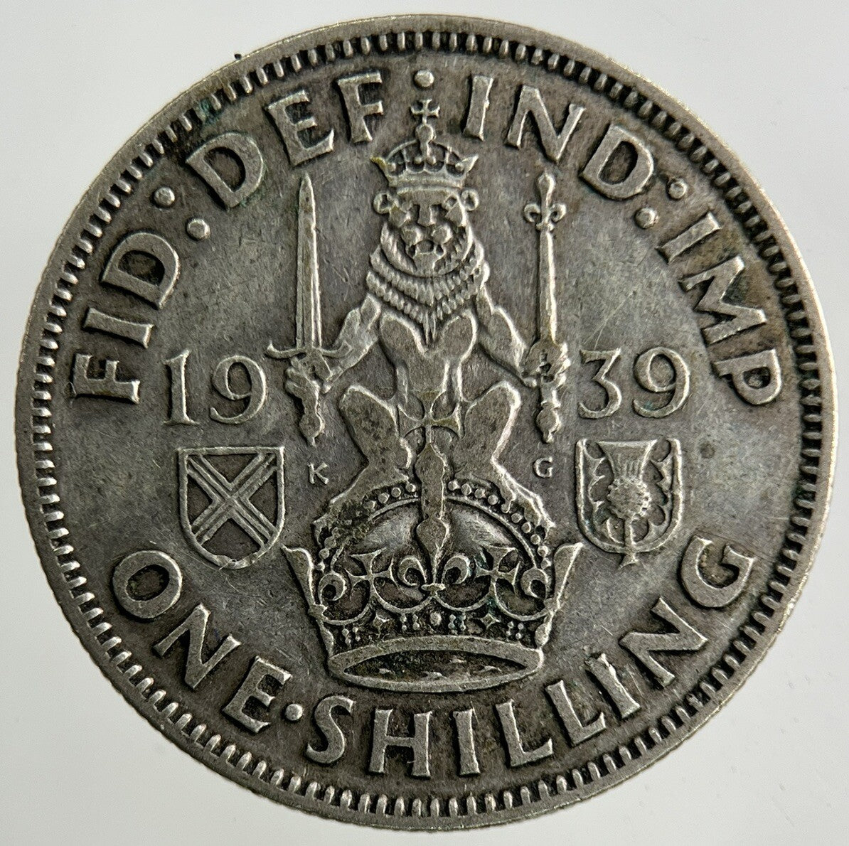 1939 George VI Shilling Silver Coin | Fine Collectable Grade