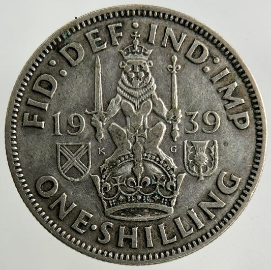 1939 George VI Shilling Silver Coin | Fine Collectable Grade