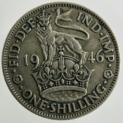 1946 George VI Shilling Silver Coin | Fine Collectable Grade
