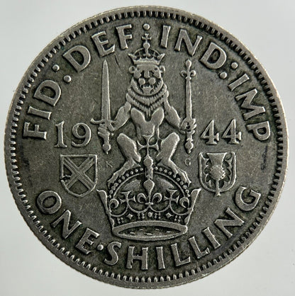 1944 George VI Shilling Silver Coin | Fine Collectable Grade