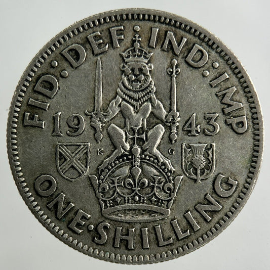 1943 George VI Shilling Silver Coin | Fine Collectable Grade