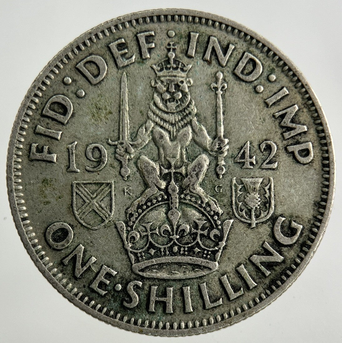 1942 George VI Shilling Silver Coin | Fine Collectable Grade