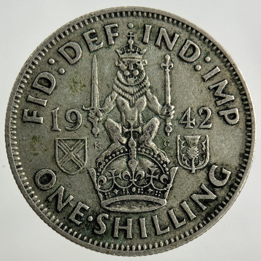 1942 George VI Shilling Silver Coin | Fine Collectable Grade