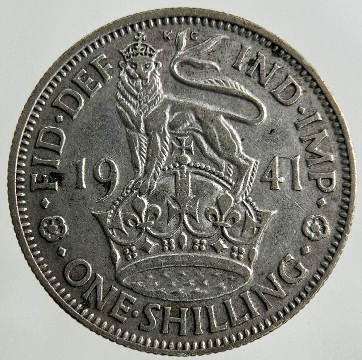 1941 George VI Shilling Silver Coin | Fine Collectable Grade