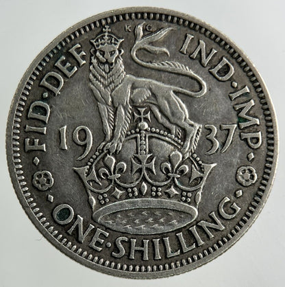 1937 George VI Shilling Silver Coin | Fine Collectable Grade