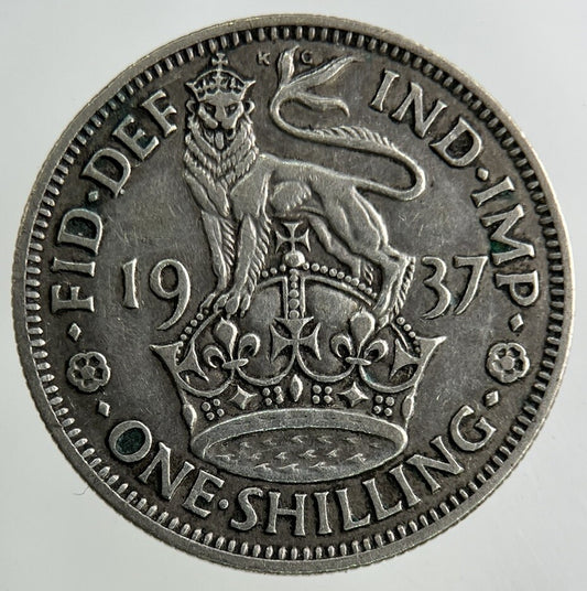 1937 George VI Shilling Silver Coin | Fine Collectable Grade