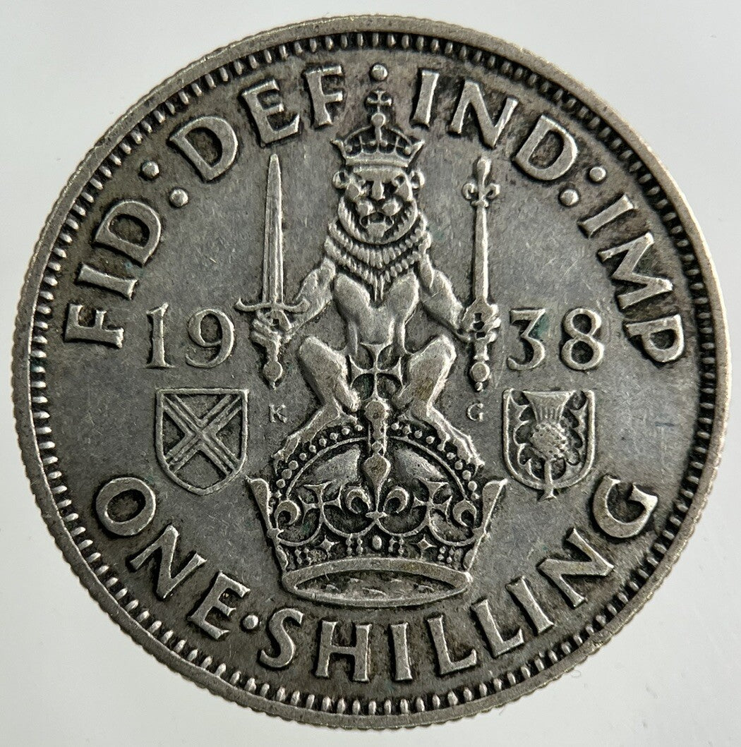 1938 George VI Shilling Silver Coin | Fine Collectable Grade