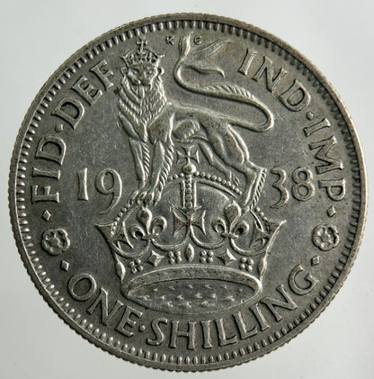 1938 George VI Shilling Silver Coin | Fine Collectable Grade