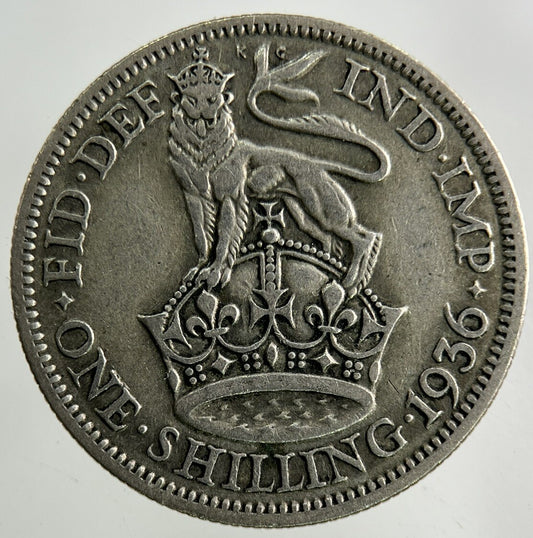 1936 George V Shilling Silver Coin | Fine Collectable Grade