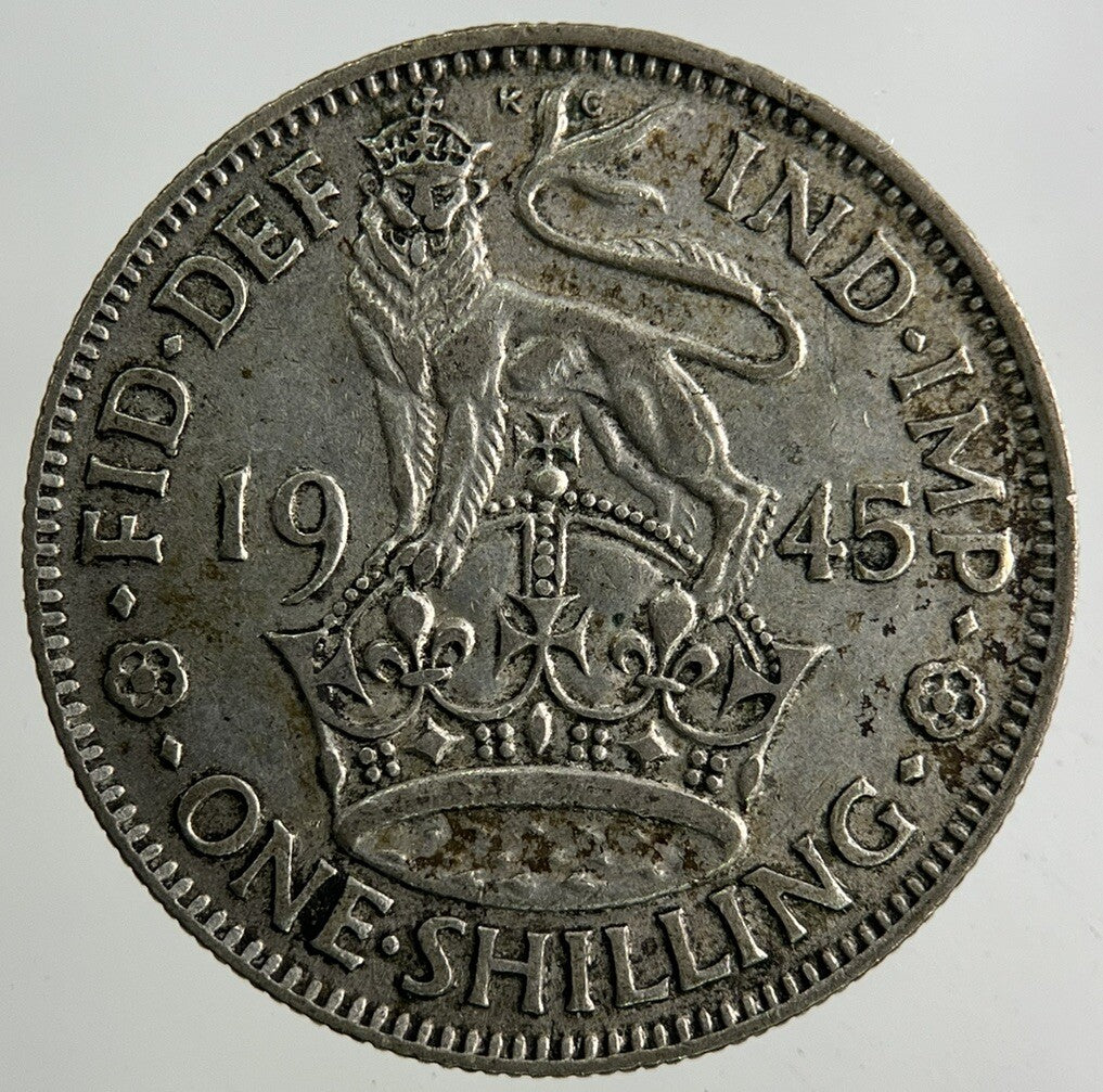1945 George VI Shilling Silver Coin | Fine Collectable Grade