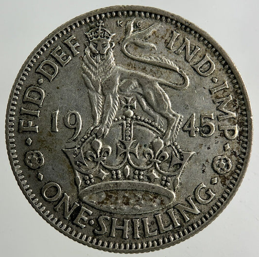 1945 George VI Shilling Silver Coin | Fine Collectable Grade