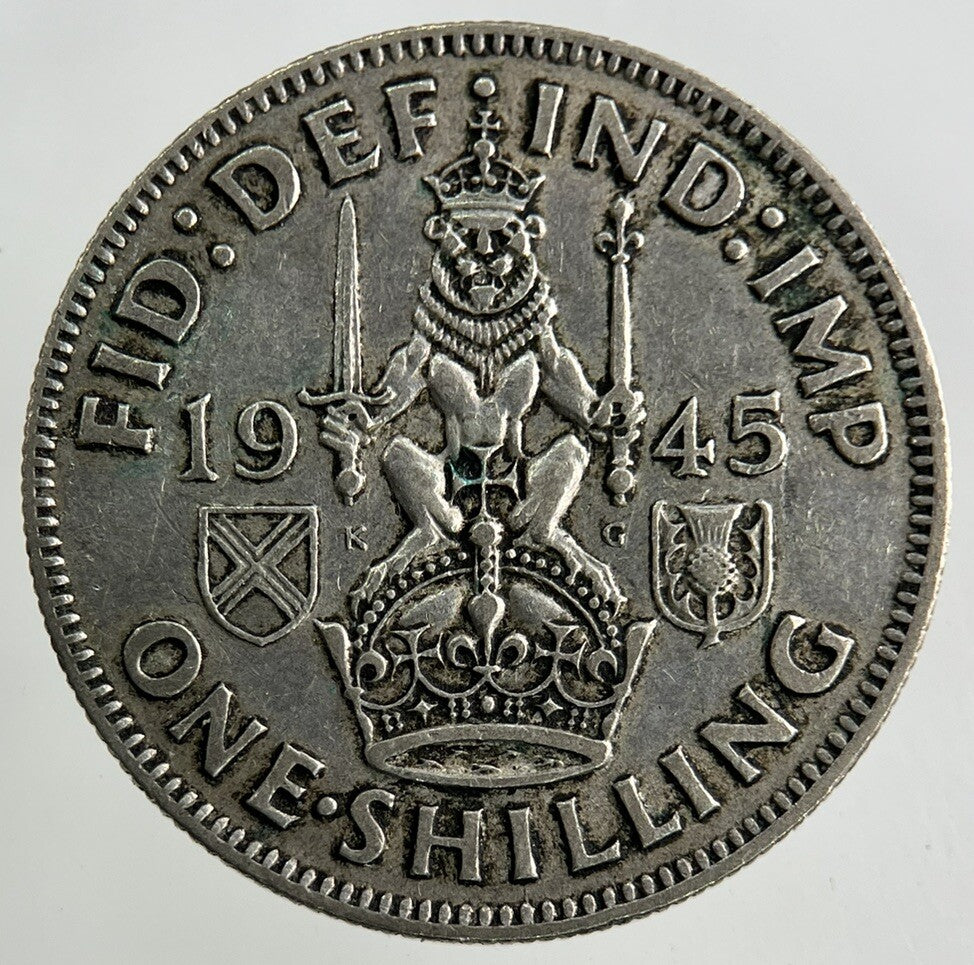 1945 George VI Shilling Silver Coin | Fine Collectable Grade
