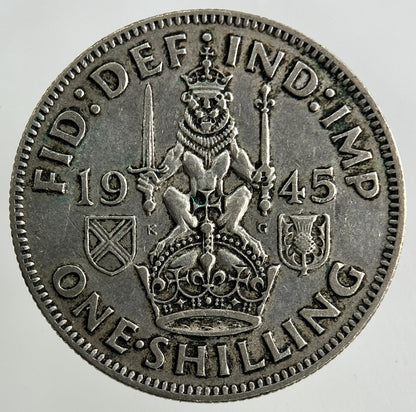 1945 George VI Shilling Silver Coin | Fine Collectable Grade