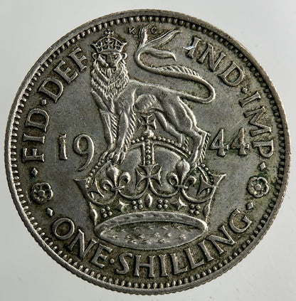 1944 George VI Shilling Silver Coin | Fine Collectable Grade