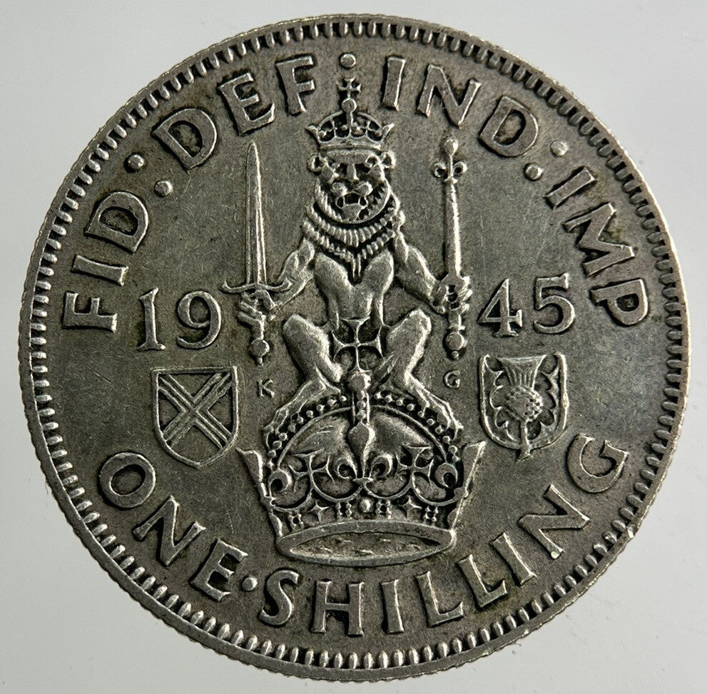 1945 George VI Shilling Silver Coin | Fine Collectable Grade