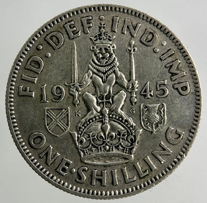 1945 George VI Shilling Silver Coin | Fine Collectable Grade