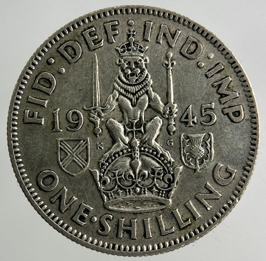 1945 George VI Shilling Silver Coin | Fine Collectable Grade