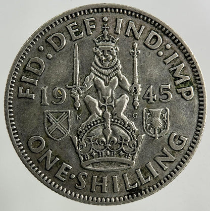 1945 George VI Shilling Silver Coin | Fine Collectable Grade