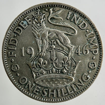 1946 George VI Shilling Silver Coin | Fine Collectable Grade