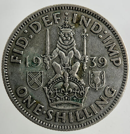 1939 George VI Shilling Silver Coin | Fine Collectable Grade