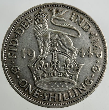 1944 George VI Shilling Silver Coin | Fine Collectable Grade