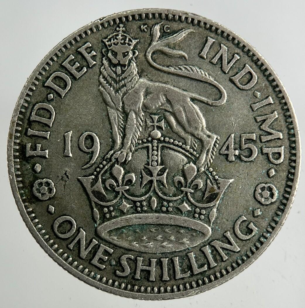 1945 George VI Shilling Silver Coin | Fine Collectable Grade