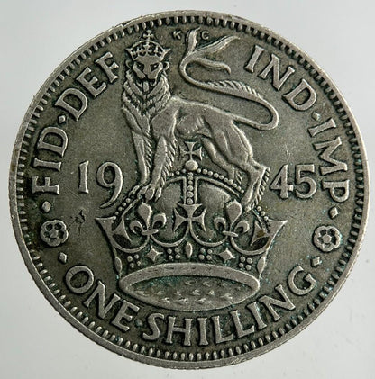 1945 George VI Shilling Silver Coin | Fine Collectable Grade