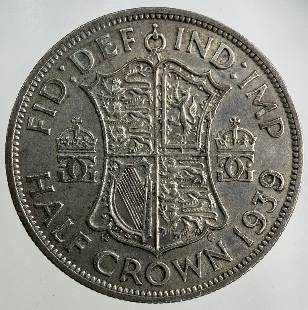 1939 George VI Half-Crown Silver Coin | Fine Collectable Grade