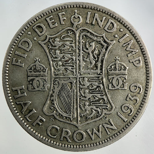 1939 George VI Half-Crown Silver Coin | Fine Collectable Grade