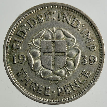 1939 George VI Threepence Silver Coin | Fine Collectable Grade