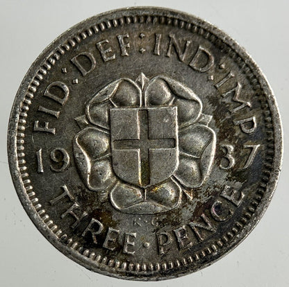 1937 George VI Threepence Silver Coin | Fine Collectable Grade