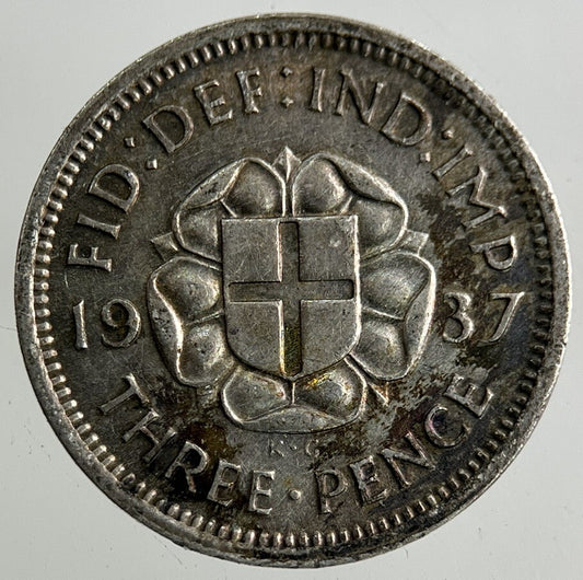 1937 George VI Threepence Silver Coin | Fine Collectable Grade