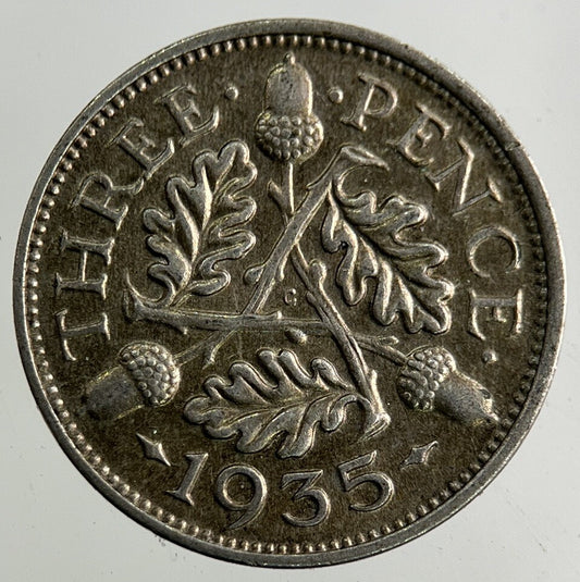 1935 George V Threepence Silver Coin | Fine Collectable Grade