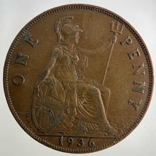 1936 George V One Penny Coin | Fine Collectable Grade
