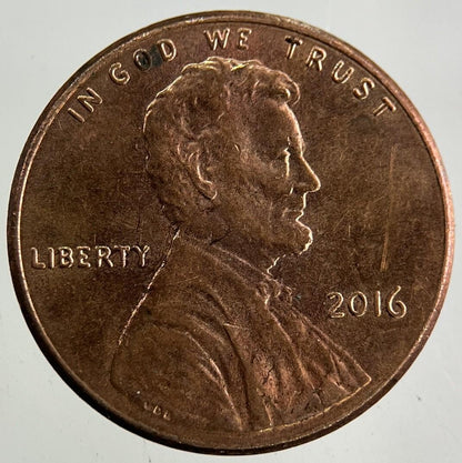 2016 US USA Lincoln One Cent Coin | Fine Collectable Grade
